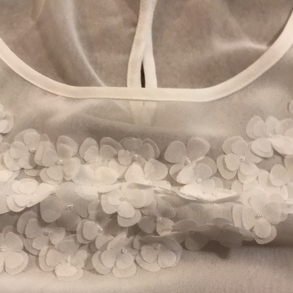 Liz Claiborne sheer white top size PXL - Picture 4 of 6